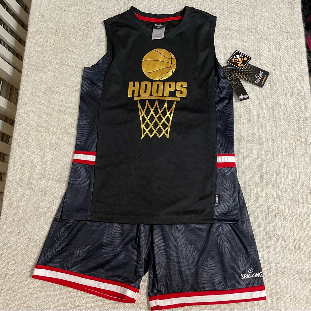 Spalding Boys 2 Piece Shorts & Muscle Tank Top Set